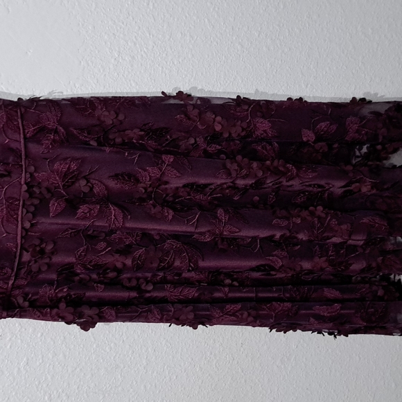 Alex Marie Madison 3D Floral Embroidered Mesh Sleeveless A-line Dress - Picture 6 of 12